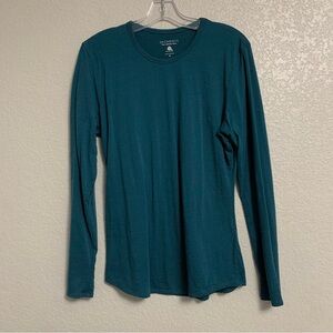 Segments Tee Womens M Merino Wool Base Layer  Long Sleeve Crew Teal Outdoor